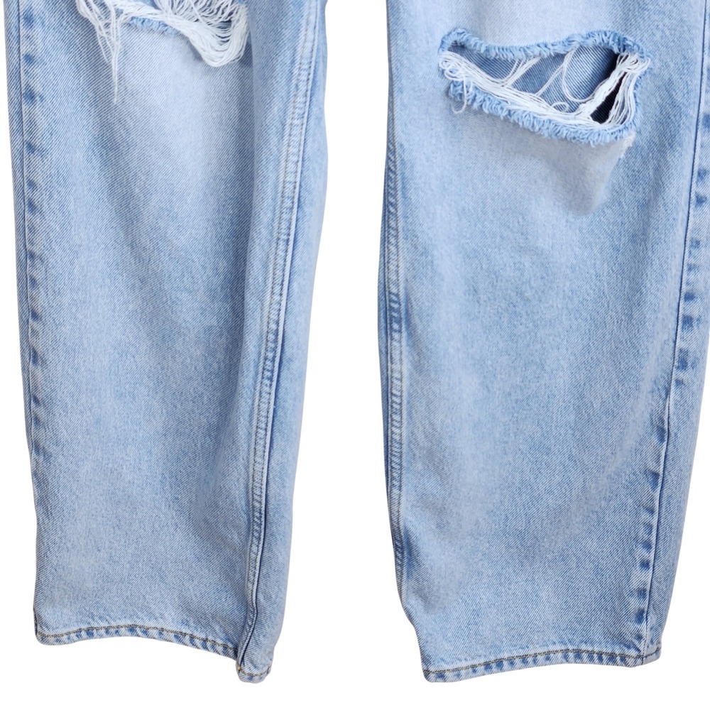 Good American Good 90's Relaxed Jean High Rise Distressed Straight Leg Size 6/28 - Picture 5 of 13